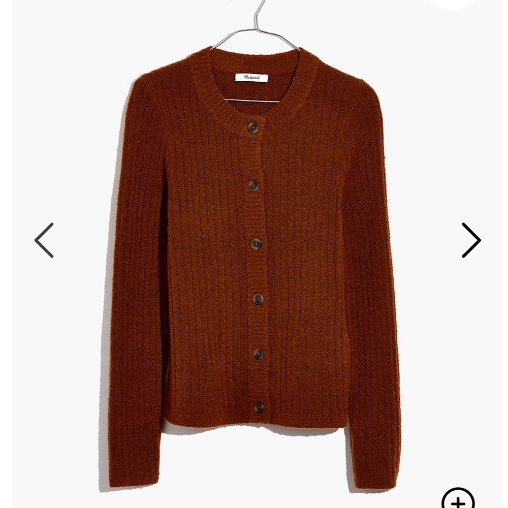 Madewell Rust Orange Cardigan